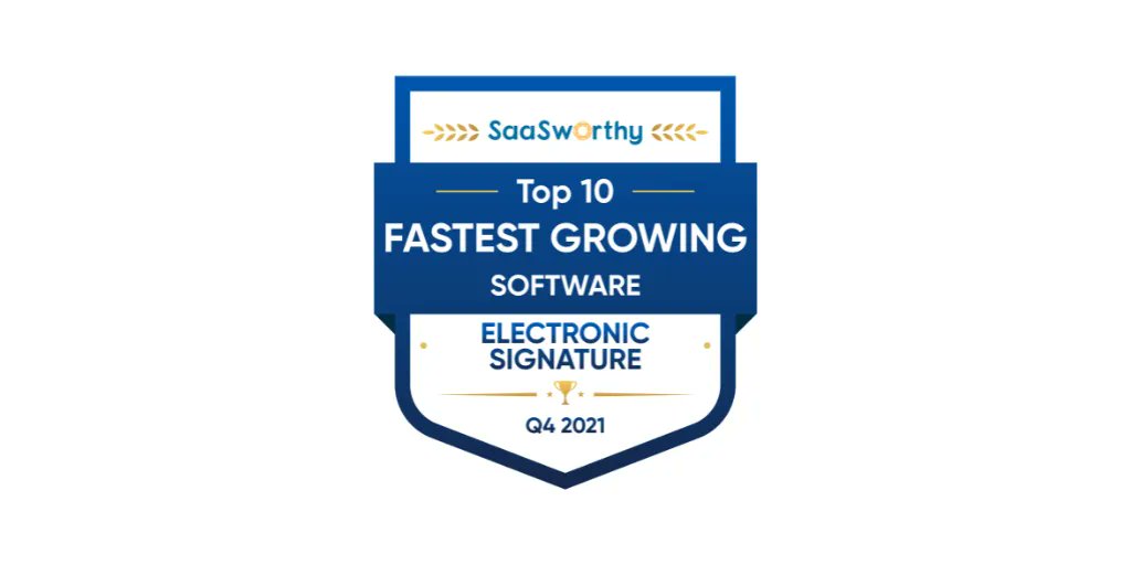 saasworthy's tweet image. SaaSworthy ranks Secured Signing as the Fastest Growing Software in Electronic Signature.

buff.ly/3mFrvQx

Well done team @SecuredSigning! 

#saasworthy #securedsigning #awards #electronicsignature #saas