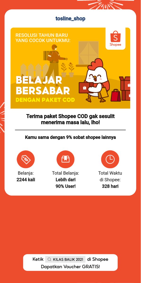 Yuk, kilas balik perjalananmu di #2021BersamaShopee &amp; dapatkan Voucher Gratis! <a href="/ShopeeID/">Shopee Indonesia</a> <a href="/ShopeeCare/">Shopee Care</a> shp.ee/qejqwd6rqkz