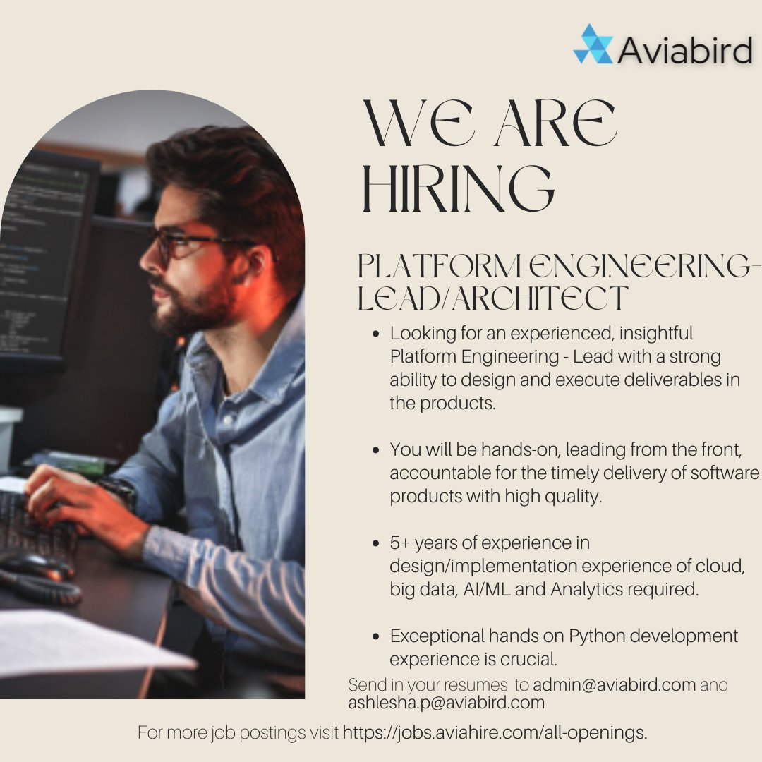 avia_bird's tweet photo. We are #hiring! Check the below posters to see which jobs we are hiring for.
If you like working in a high-output environment and gaining ownership of what you do, then these jobs are for you!
Apply here: https://t.co/OVZXkZIYkP
@ashishait https://t.co/zslbqa5Pwr
