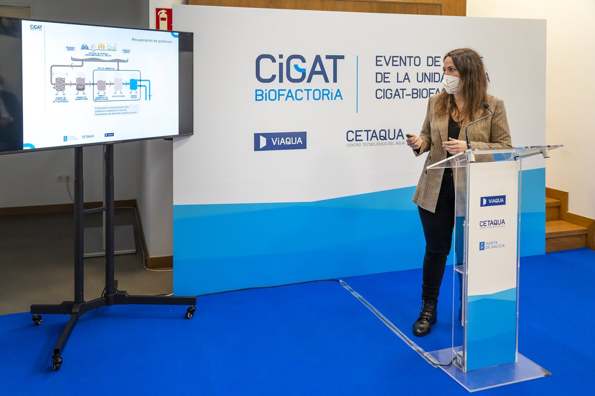 CMCastroBarros's tweet photo. Hoxe presentamos os resultados da Unidade Mixta #CIGATBIOFACTORIA na EDAR de Ourense, un referente de demostración de tecnoloxías innovadoras para a promoción da #economiacircular na industria e o sector da auga en #Galicia 
https://t.co/fbMECoQSWv
 @VIAQUA @OurenseConcello https://t.co/kdu6bC2uzj