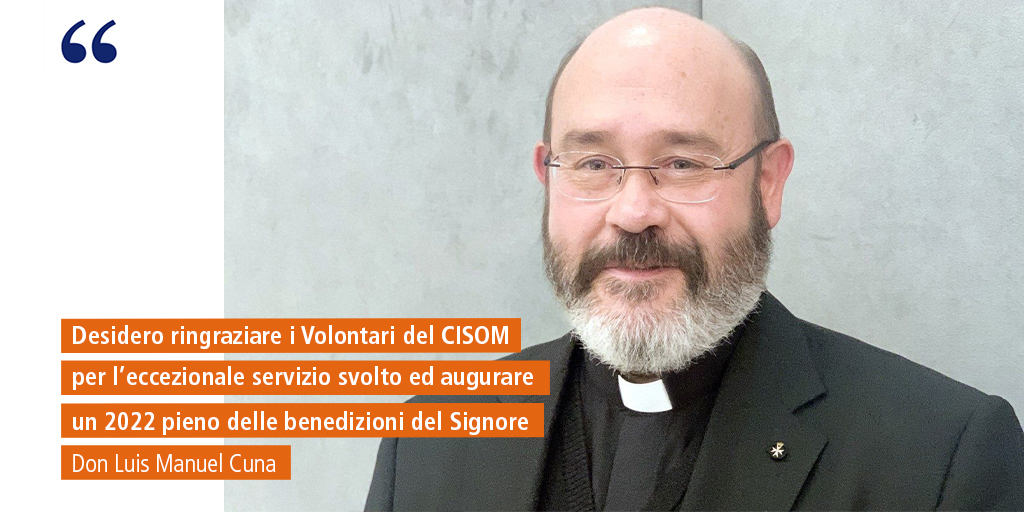 CIS0M's tweet photo. Ancora nel pieno fulgore della luce del Natale, desidero ringraziare i Volontari del CISOM per l’eccezionale servizio in questo difficile tempo di pandemia ed augurare loro un anno 2022 pieno delle benedizioni del Signore.
(Don Luis Manuel Cuna, Coordinatore Spirituale Nazionale) https://t.co/5qdLoBmMjY