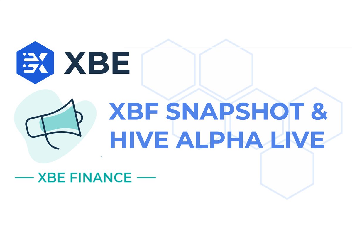 XB3finance's tweet photo. XBF Snapshot concluded at block 13887500 yesterday, XBF Rewards Report updated, and the XBE Hive Alpha Testing BEGINS!

$XBE #DeFi #ALPHALAUNCH

https://t.co/HSfRqjc5gi https://t.co/Ngh3OXc33v