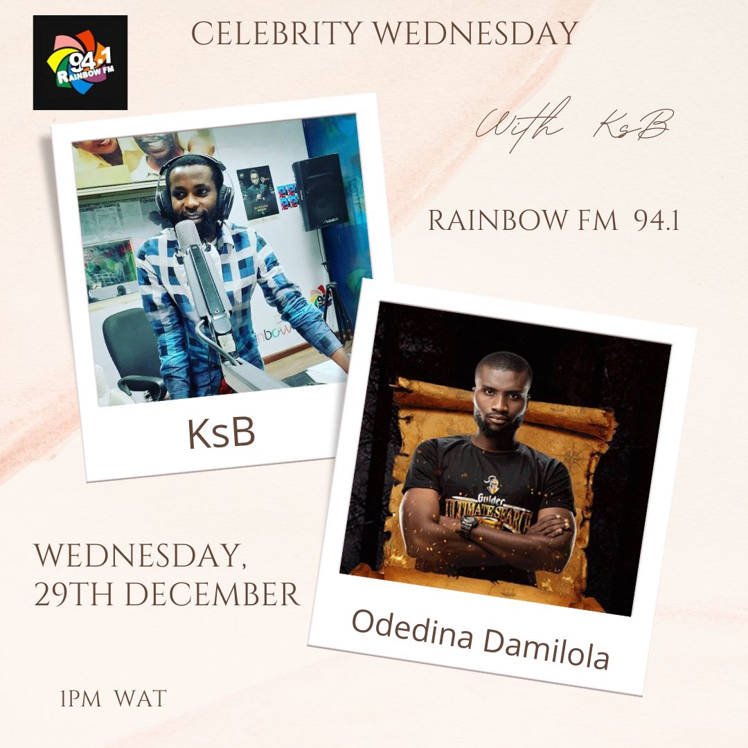 Join Me on @rainbow941fm at 1pm tomorrow on Celebrity Wednesday with @iamksbassey. 

#GulderUltimateSearch