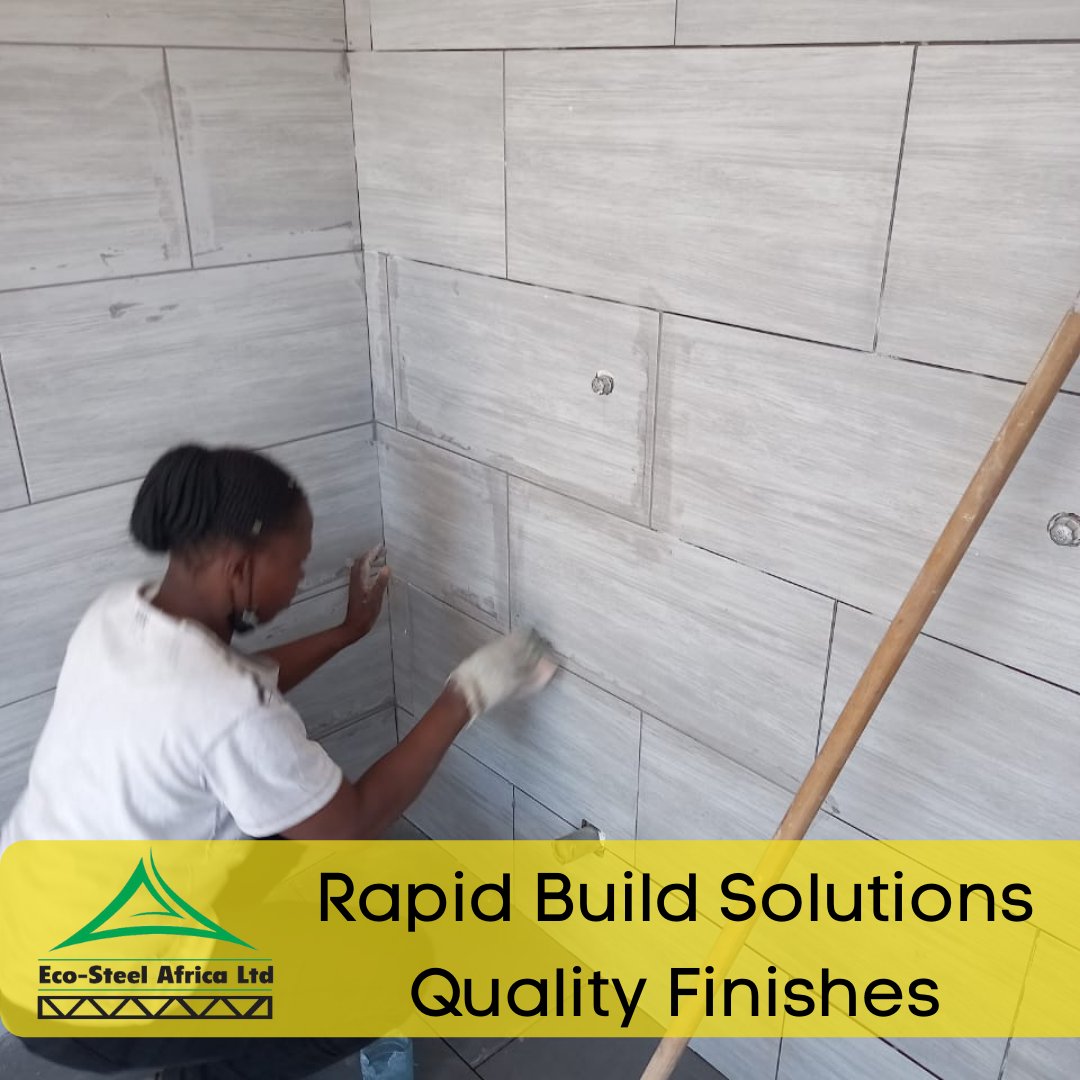 ecosteelafrica's tweet photo. I love watching the final touches come together. Absolutely love this tile that the client chose, and when you have a great tiler, it makes everything so much easier!
#QualityFinishes #LGS #EcoSteel #Africa #Kenya #Building #Construction #Tiling #RapidBuildSolutions https://t.co/M0lQdTg7gV