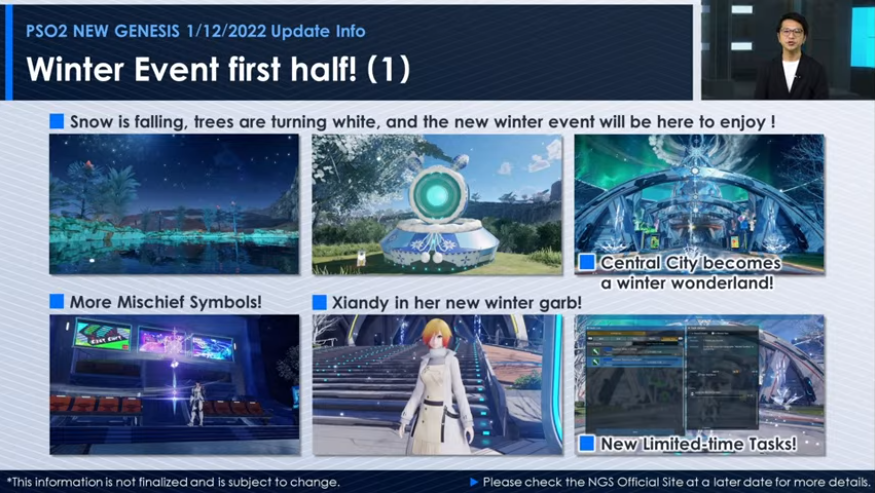 ArksCrack's tweet photo. NGS Headline Information Part 01
🔸Central City's New Year's Flair [1/1]
🔸Winter Event Pt 1 [1/12] 

#PSO2NGS #NGS #NGSHeadlineRecap #PSO2 #NGSHeadline #PhantasyStarOnline2 #NewGenesis_PSO2 https://t.co/1S4uRJiVp3