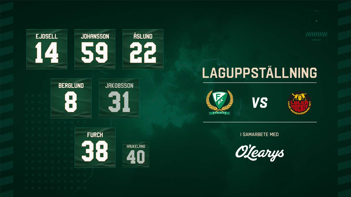 farjestad_bk's tweet photo. Våra formationer ikväll, där vi också säger välkommen tillbaka till 34:an! #fbkse @SHLse https://t.co/aoVF03d8aC