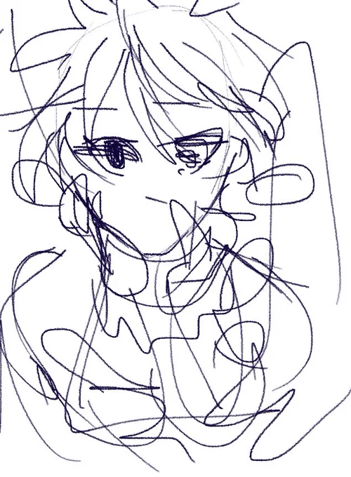 iPhoneのメモの鉛筆の質感好き
(これは描くか分からない絵の下描き) 