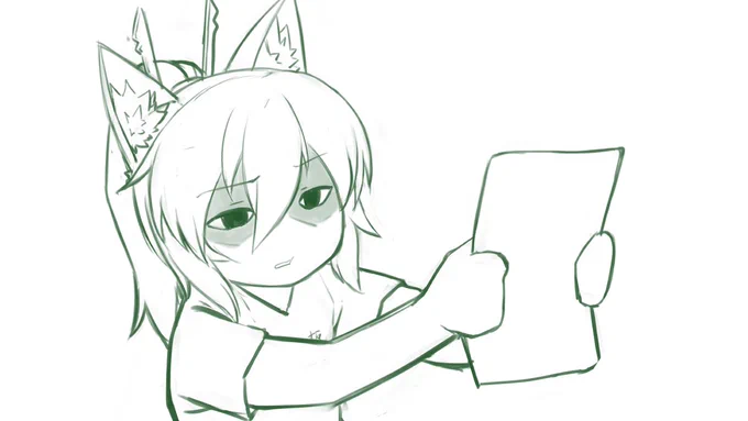 ポーズだけアタリとって手癖で描き直してみた結果 