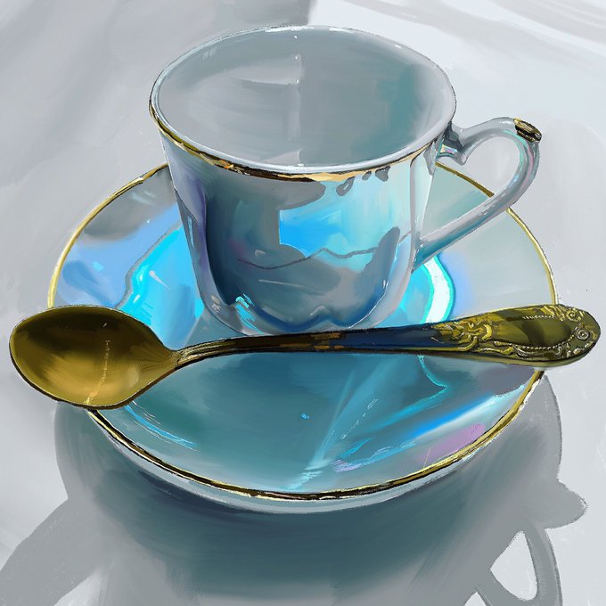 「saucer still life」 illustration images(Popular)