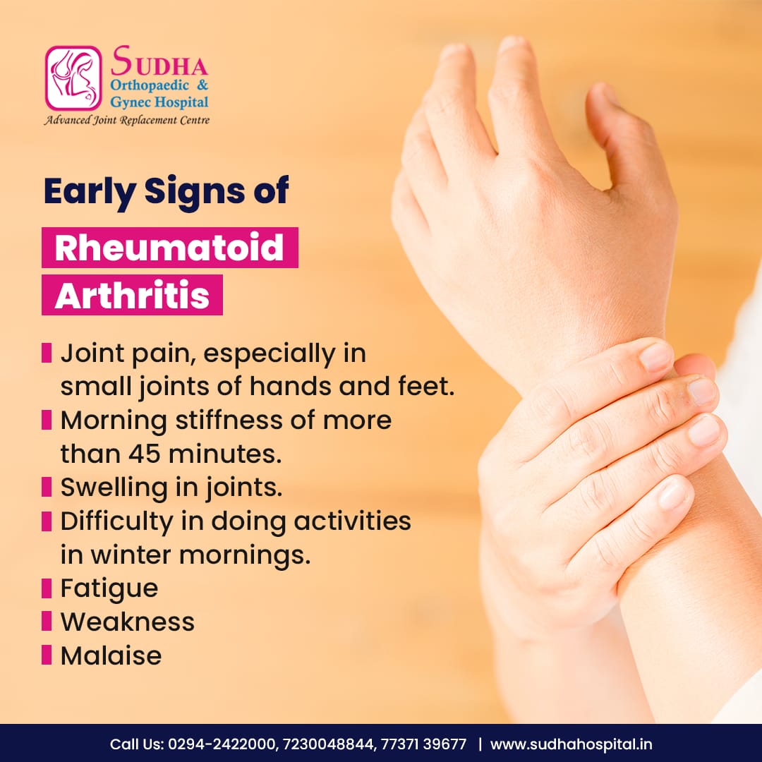 SudhaHospital16's tweet photo. #Rheumatoidarthritis (RA) is the most common type of autoimmune arthritis. It is caused when the immune system is not working properly. Check out its Early Signs-
.
.
#chronicillness #chronicpain #arthritis #autoimmunedisease #autoimmune #arthritisawareness #rheumatology #udaipur https://t.co/NT1cQRECdo