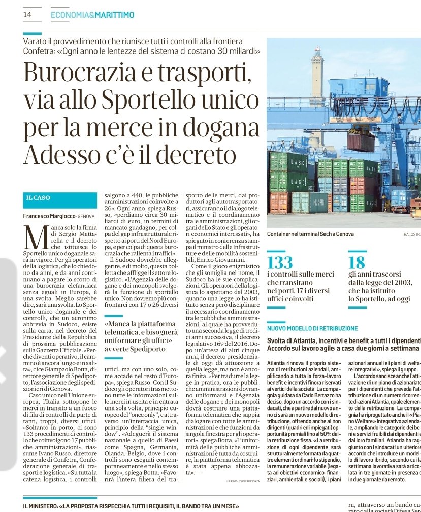 payjumper's tweet photo. SUDOCO, grande risultato ottenuto da #Confetra grazie all'impegno di  ADM e del  Direttore Generale #minenna" Ci sono voluti ben 13 anni (legge 350/2003) ed ancora la parola fine non può essere pronunciata, ma ci siamo ormai vicini https://t.co/mtMja8vzAQ
