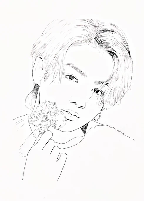 年末の塗り絵企画と数日格闘した結果、背景を白くするのにどうしても線がきれいにならず…低クオなのでとりあえずグクとジミンだけ用意しました!これでもい〜よ!という方は保存してコンビニでB5サイズでプリントして使用して下さい🙏🏻🙏🏻🤧 