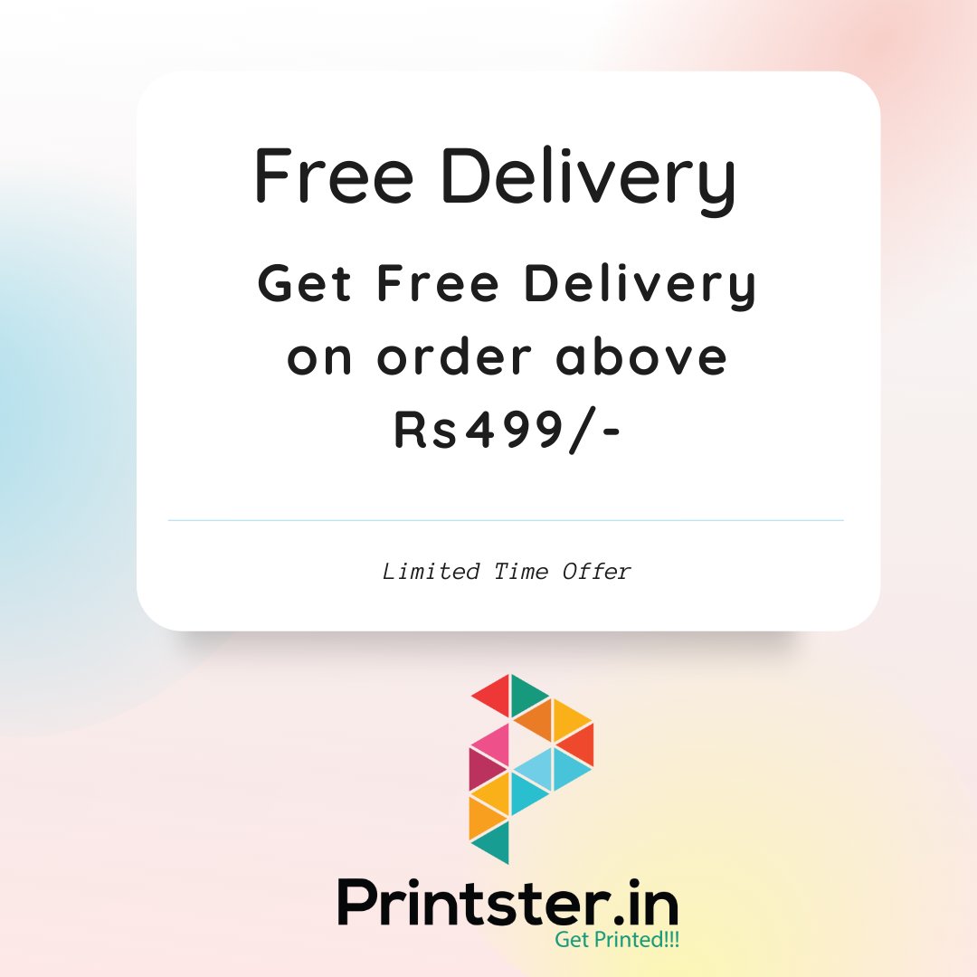 printsterin's tweet photo. Latest Offer : Get Free Delivery on order above Rs499/-
#Offer #Printster #GetPrinted #Print #Poster #OnlinePrint https://t.co/jURqPQPfWc
