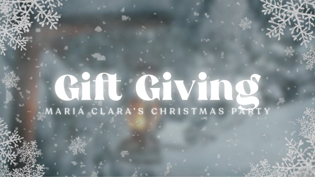 MariaClaraHQ's tweet photo. ⠀

         https://t.co/RRLJEZMz7s◌˳❀･ﾟ˒
         A Year End Celebration˳
         THE EXCHANGE GIFT.

         #MerryCLARA
         #MARíAChristmas

⠀ https://t.co/E4G63cI9k1