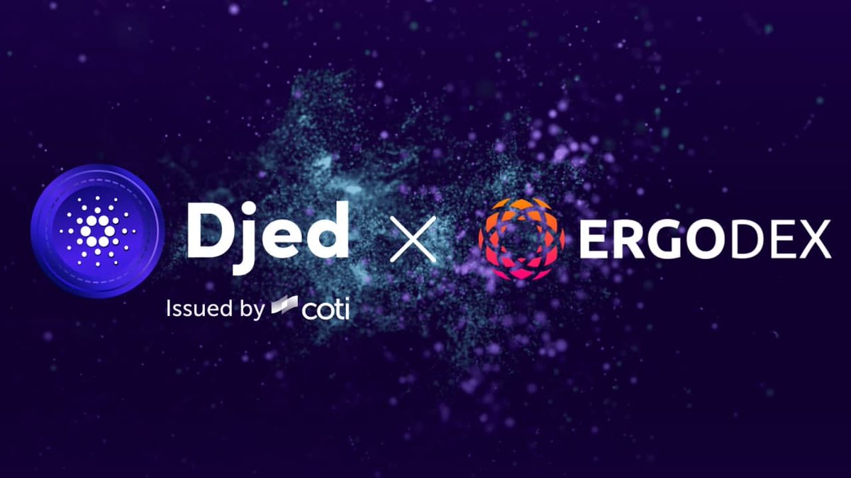 COTInetwork's tweet photo. We are excited to announce a partnership with ErgoDEX, a decentralized exchange that facilitates liquidity transfers between the Ergo and Cardano networks. 
Together we will work on integrating Djed with @ErgoDEX. 
Read more: https://t.co/bXFW6I3lZs

$COTI $Djed @CardanoStiftung https://t.co/86RFvVFXOl