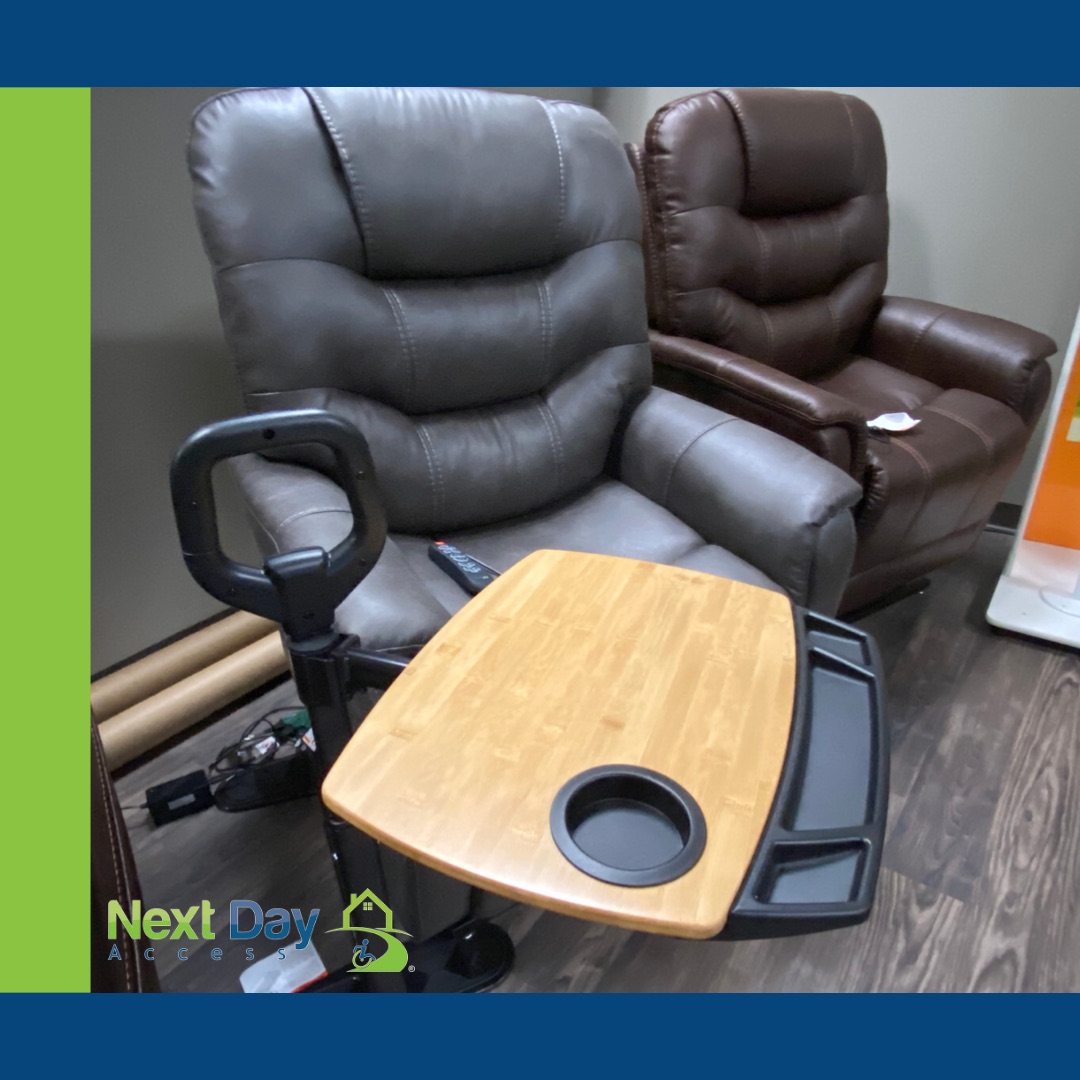 Lift chairs and accessories available for your convenience in our #NextDayAccessMemphis showroom. Stop by our Bartlett location today! #AccessibiltyProviderMemphis #LiftChairs #AccessibleLiving