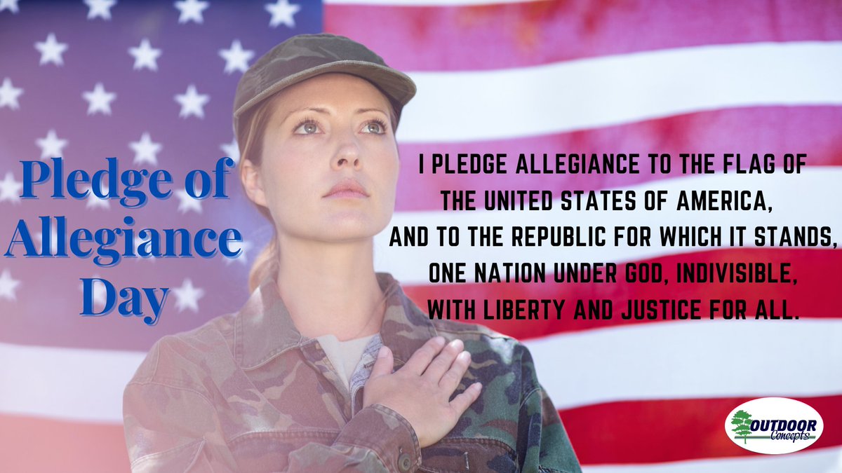 OCIbluffton's tweet photo. The holiday season can be a busy time of the year, but let's not forget the incredible freedoms we have living in our great country. One way to remind us of our freedoms is to read and recite the pledge of allegiance on this day. 

#freedom #pledgeofallegiance #outdoorconcepts https://t.co/bNXdxYkpUD