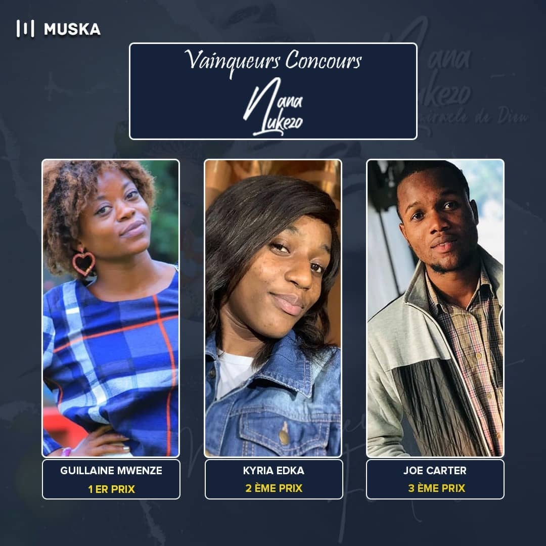 muskaapp's tweet photo. Muska RDC🇨🇩
Découvrez les gagnants du concours @nanalukezo.
Félicitations à tous les participants.
Restez connectés, bientôt vous pourrez accompagner l'enregistrement de la musique de la gagnante & assister au grand show.
#nanalukezo #concoursmusique #Muska #nouveautalent https://t.co/L6yJfFNVRn