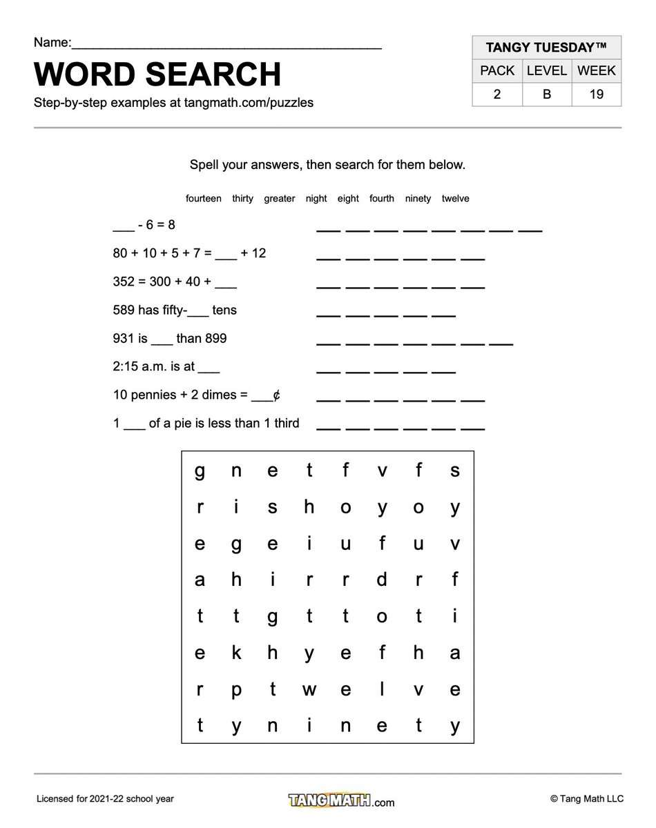 Do your kids like doing word searches on kids menus at restaurants? My 3 sure did! Tammy has taken them to another level. Each problem teaches &amp; addresses an important math skill. Nothing trivial about any of them. Can we get kids to enjoy working on their skills? I think we can!