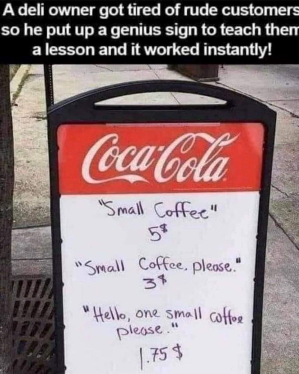 VinceMirabelli's tweet photo. Always, โBe Nice!โ #coffee #smallcoffee #smallcoffeeplease #helloonesmallcoffeeplease https://t.co/iKwwsXDTTh