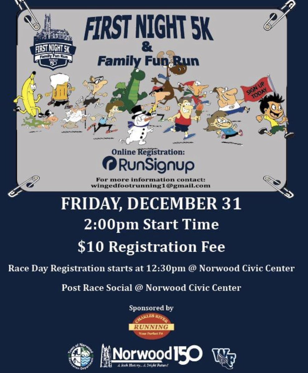 NORWOODRECDEPT's tweet photo. We have hit over 200 runners!! It’s not too late you can pre-register until Wednesday and then there will be day of registrations.  https://t.co/p3MW84ZPHl https://t.co/vYywn9kdGL