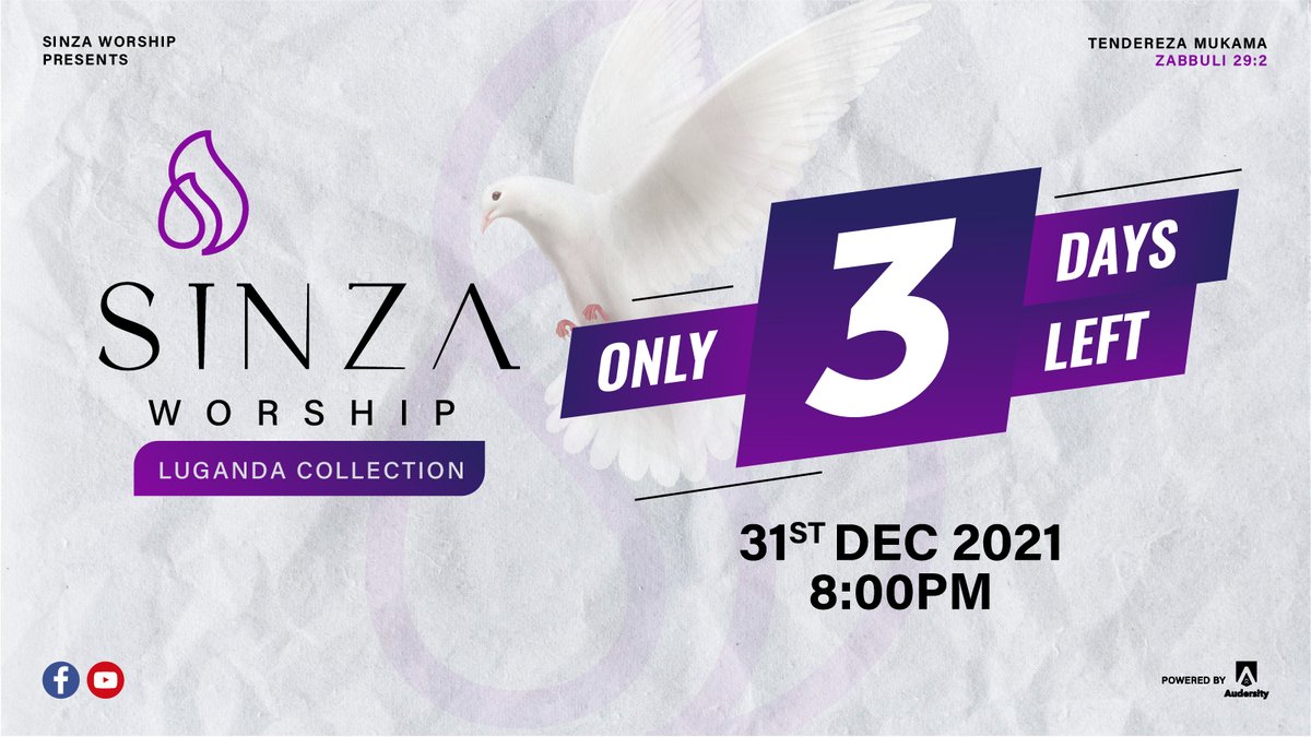 Finish 2021 strong. Join us for 30mins of our special Luganda #healing #worship session this Friday 8:00pm. Subscribe to our channel tinyurl.com/y4be4kbq and set the reminder just so you don't miss! We look forward to closing the year in worship with you!
