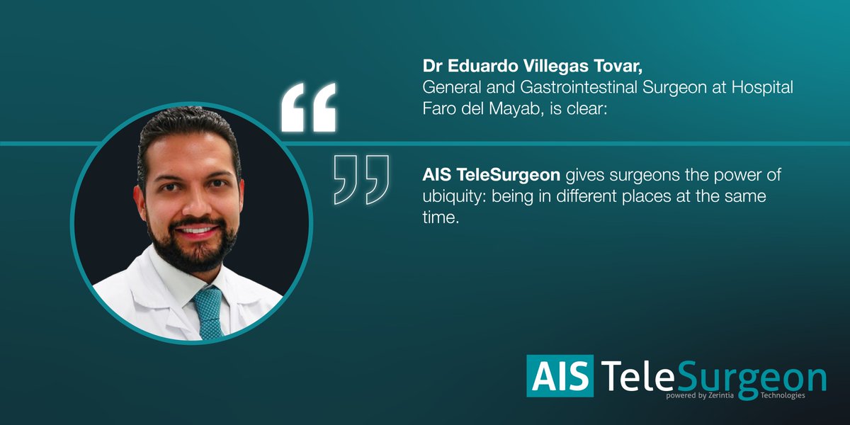 Dr <a href="/Lalo_VT/">Lalo Villegas</a>  General and Gastrointestinal Surgeon at Hospital Faro del Mayab, is clear:

“AIS TeleSurgeon gives surgeons the power of ubiquity: being in different places at the same time”.

Try it now! ➡ ais-telesurgeon.com

#patientcare #surgery