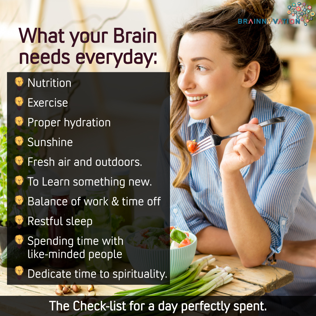 Your environment and daily routine is a catalyst for medication to achieve its  optimum benefit. 
Similarly, along with Brain Training sessions that sharpen your mind - you also need to follow the checklist to keep your brain young, healthy and functioning efficiently. https://t.co/IcXCfdzCUL