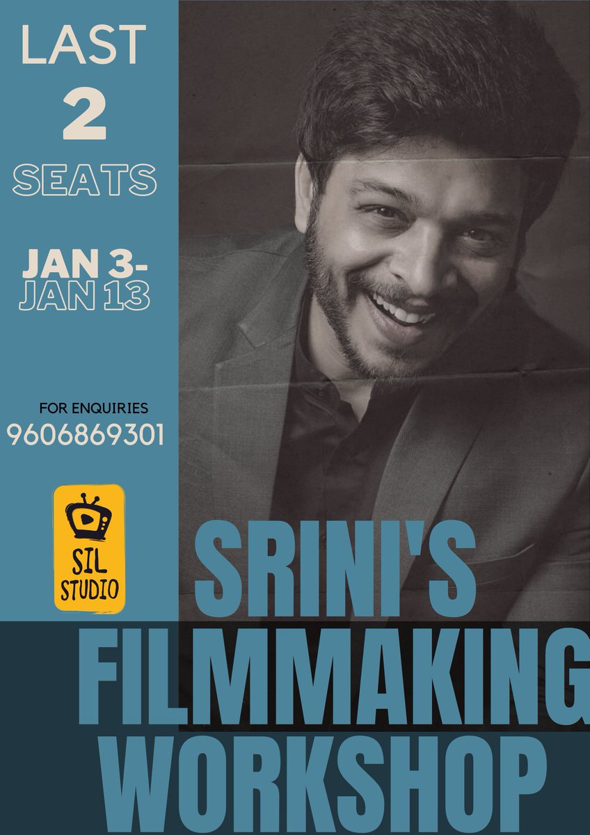 lordmgsrinivas's tweet photo. Last #2SEATS..
For more information call
96068 69301.. 😎 https://t.co/XGAxwG5OTj