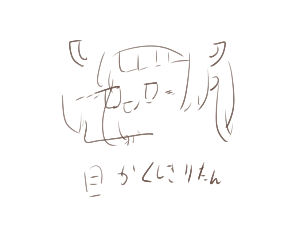 目隠しで描いたきりたん 