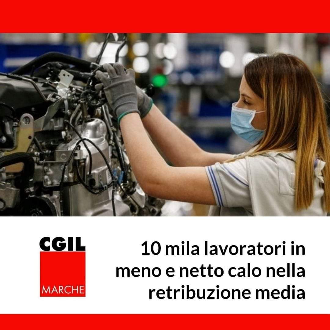 Bilancio della pandemia sul #lavoro nelle #Marche: 10 mila lavoratori dipendenti in meno e netto calo delle #retribuzioni. Donne e giovani pagano il prezzo più alto. Un terzo ha salari inferiori a 10mila euro lordi. Su marche.cgil.it/pesante-bilanc… 
<a href="/collettiva_news/">Collettiva</a> <a href="/cgilnazionale/">CGIL Nazionale</a>