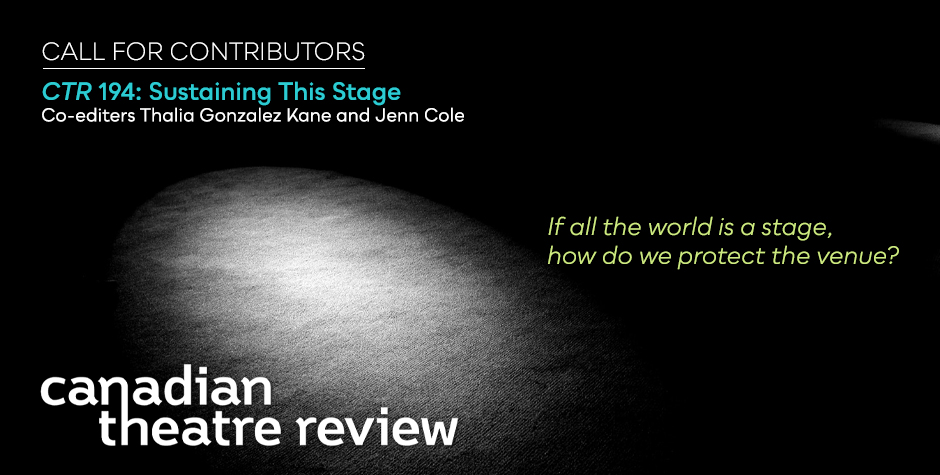 utpjournals's tweet photo. Sustaining This Stage aims to highlight #sustainability in #theatre practices, and #EnvironmentalActivism initiatives among artists and theatres.

#CallForPapers due February 7, 2022: https://t.co/krqQ5KbAoW

@CanTheatreRev https://t.co/tywn3OvLSz