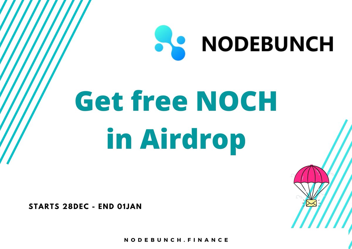 NOCH Airdrop form forms.gle/dsrDxYcWPkyBEP…
#noch #solana #serum #dex #amm #airdrop