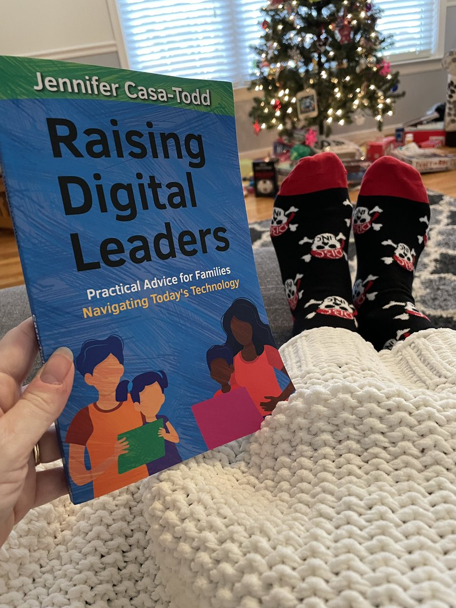 Looking forward to catching up on reading these next few days! Many thanks to @JCasaTodd for this incredible book and to @dbc_inc for the awesome socks! Honored to be part of the DBC crew! 🌟 #RaisingDigitalLeaders #tlap #elachat