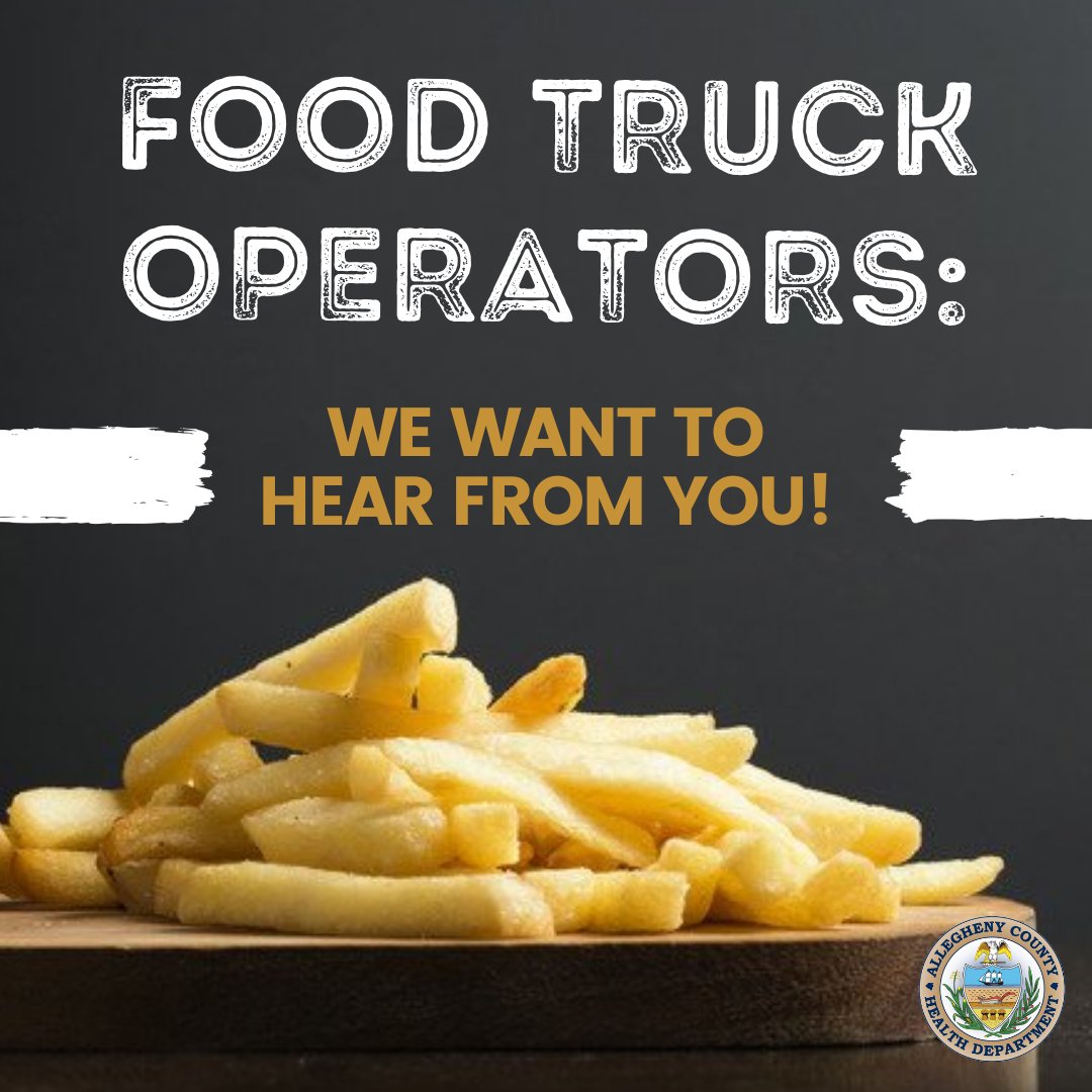 Food Truck Operators: We want to hear from you!

The ACHD is proposing revisions to Article III Food Safety Regulations and the Board of Health wants to hear from you.

Visit bit.ly/Article-III-Ou… to learn more and share your thoughts by submitting a public comment.