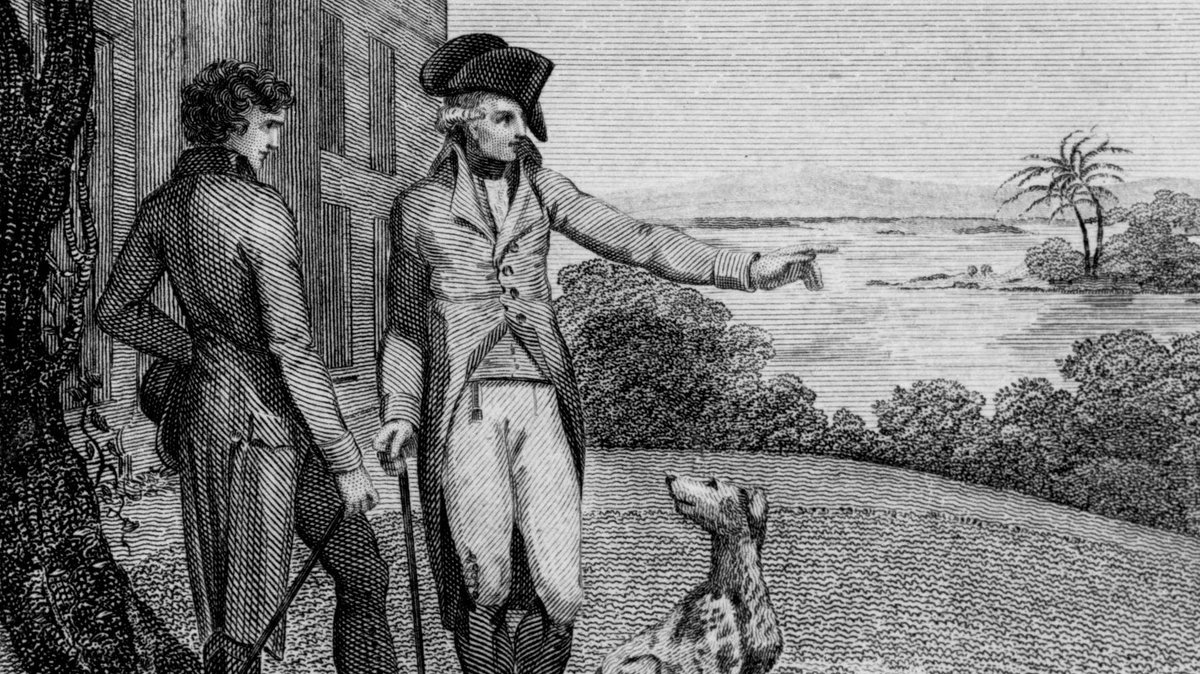 MountVernon's tweet photo. #OnThisDay in 1773, holiday visitors amused themselves by competing to see who could throw an iron bar furthest across Mount Vernon's lawn. ⁣Washington took his turn, "striking the ground far, very far, beyond our utmost limits.”⁣
⁣
Read more here: https://t.co/SALdGHQMAQ https://t.co/n4OP2x1tkT