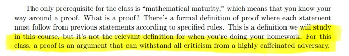 RobertTalbert's tweet photo. Totally using this definition of a proof with my Modern Algebra class this semester. https://t.co/6GEDIqPDJY