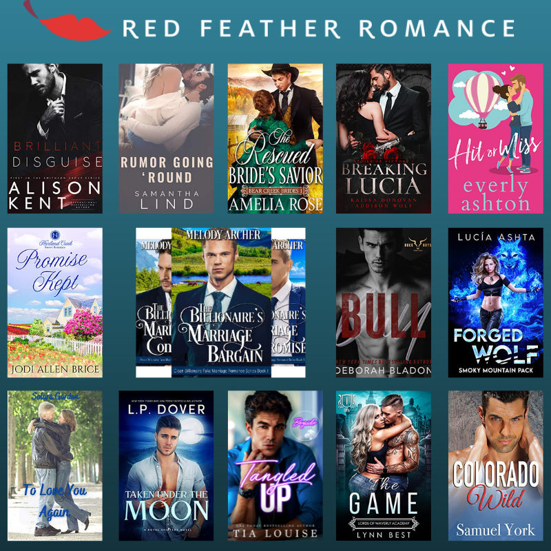 RedFeatherRom's tweet photo. Steamy and sweet and suspenseful, oh my! 🤭 Grab a new romance read at https://t.co/0w8O6Zc9W3❣️ 📚  #romance #amreading #books https://t.co/wN0I6BS91g