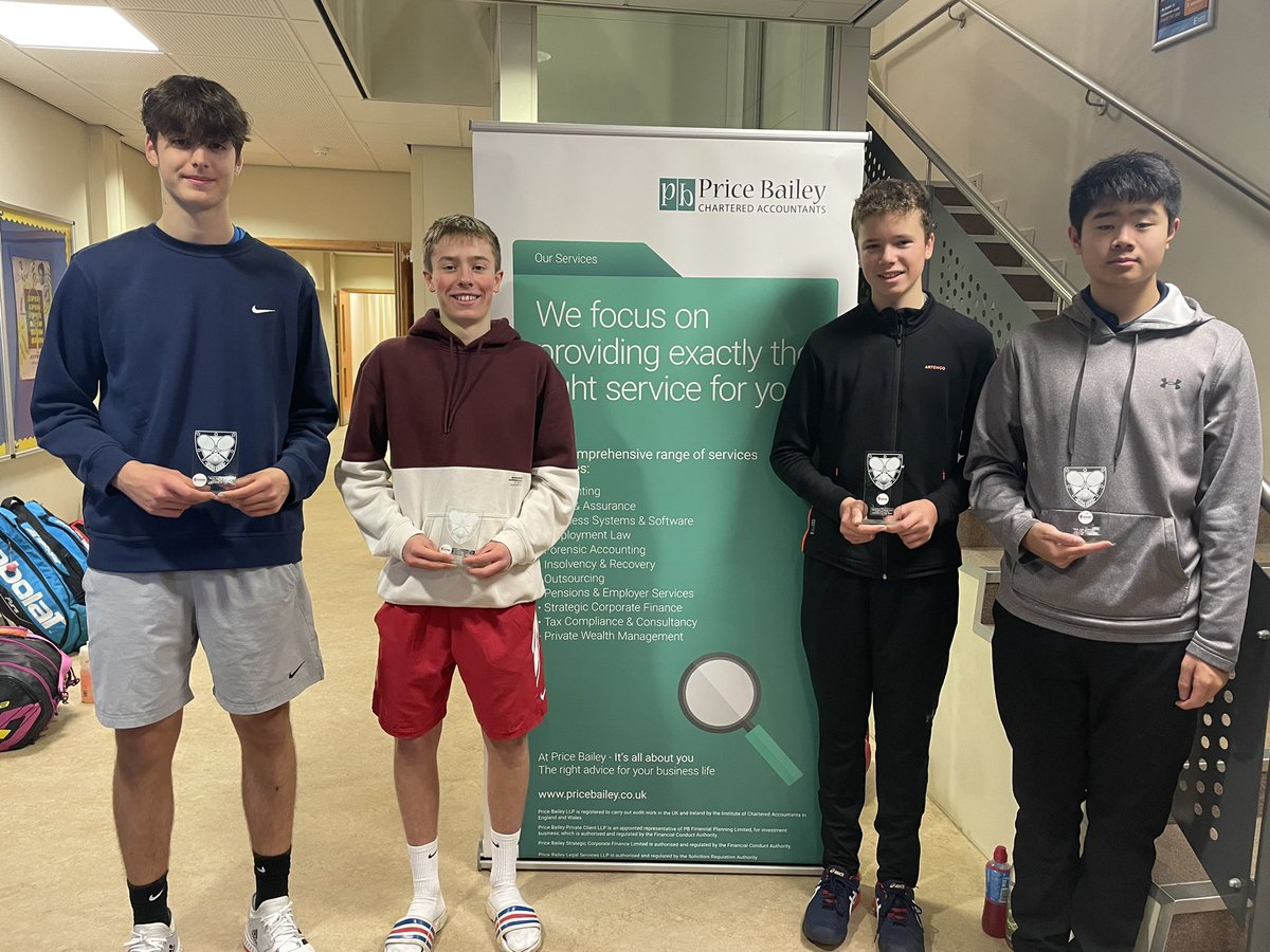Tennis_Edge's tweet photo. Boys U16’s doubles finalists 🙌🏻
Zach and Raphael our winners 🏆👏🏻👏🏻
Joseph and Louis our runners-up 🥈👏🏻👏🏻
@SimpsonsMalt #PriceBailey #PlayerFocussedEvents #TennisEdgeChristmas https://t.co/dC4sX4YXFp
