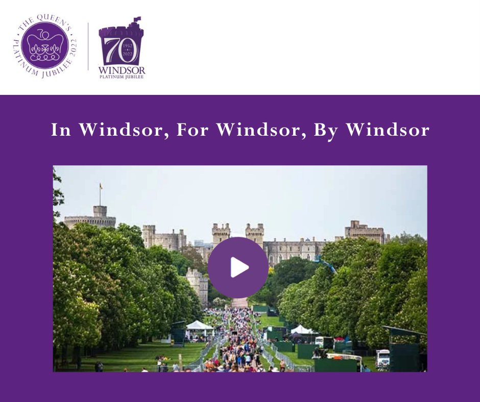 JubileeWindsor's tweet photo. We are an enthusiastic team of volunteers from across the community, whose purpose is to make the Jubilee Celebrations in Windsor really special and able to be enjoyed by everyone.  Our motto is "In Windsor, For Windsor, By Windsor"

Watch our video: https://t.co/WcVfosM1Ek https://t.co/tDZl9XzeJm