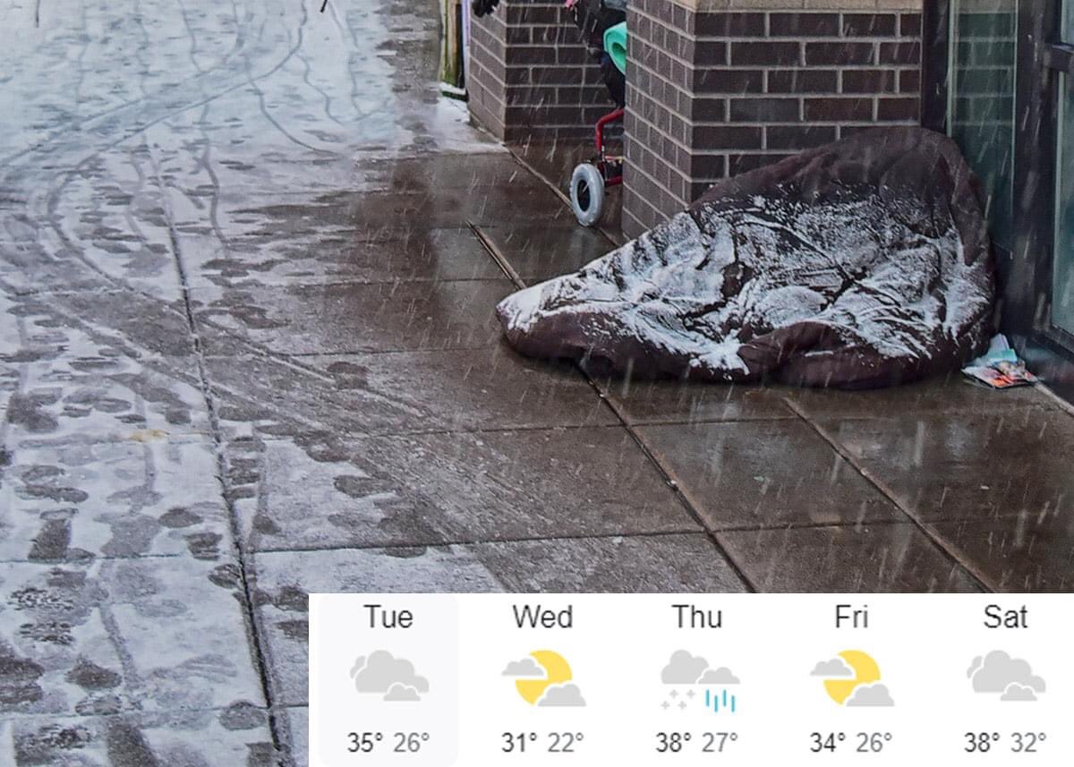 Cold weather can kill our neighbors on the streets. 
UGM has a shelter on the east side, located at 9715 SE Powell Blvd (Portland Central Nazarene Church), open from 9 pm to 6 am. For cold weather shelters in your area call 211.
To help you can donate at
ugmportland.org/donate