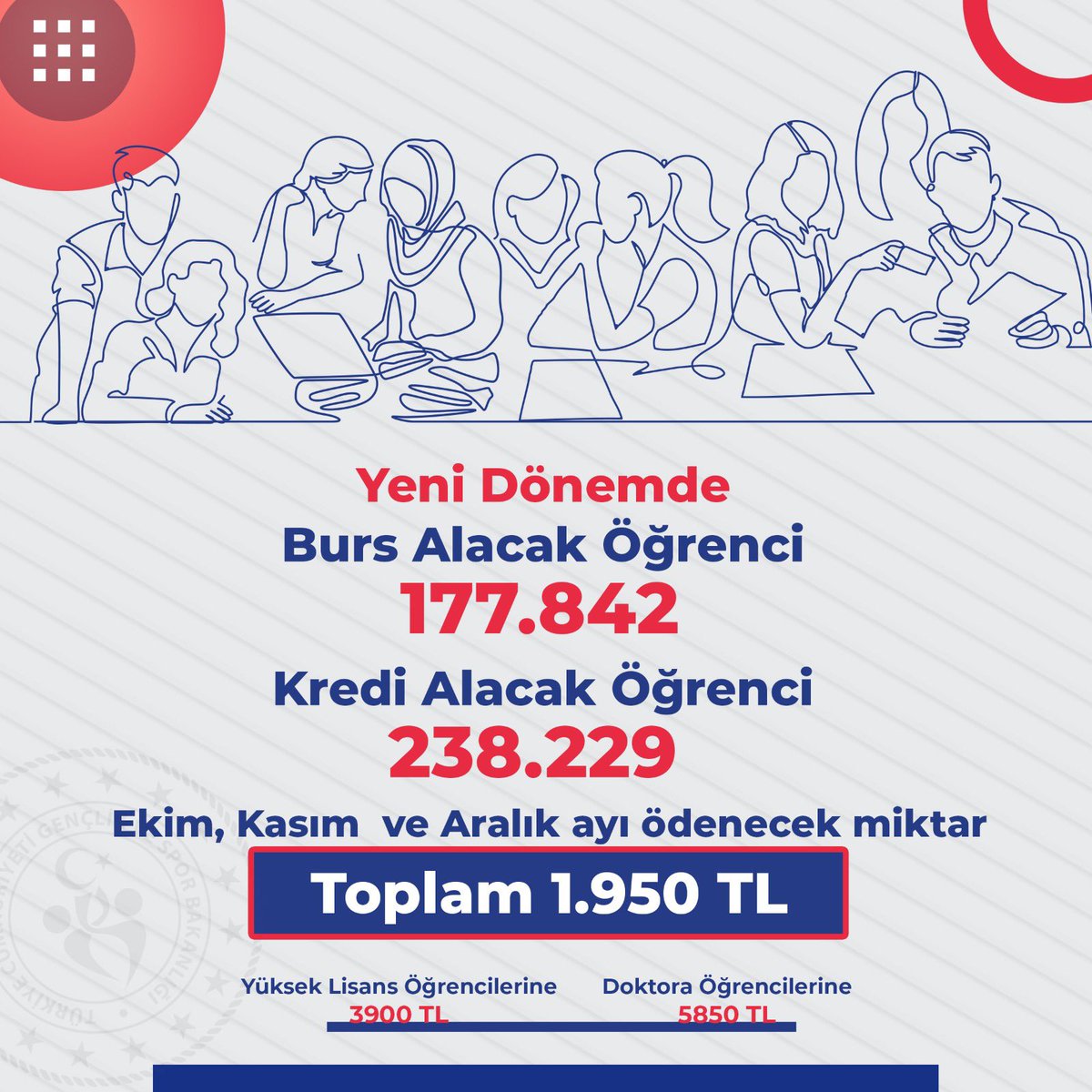 📣 İlk defa GSB Burs ve Öğrenim Kredisi başvurusu yapan öğrenci arkadaşlarımıza müjde!

Ekim, kasım ve aralık ayı GSB Burs ve Öğrenim Kredisi ödemeleri bu gece itibarıyla hesaplarınızda olacak. 

Tüm gençlerimize hayırlı olsun.
