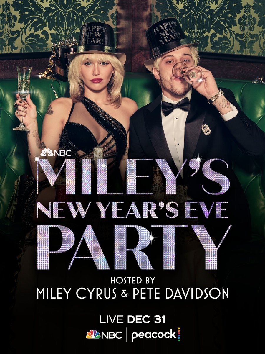RT @nbc: Miley Cyrus and Pete Davidson host #MileysNewYearsEveParty LIVE in Miami – TOMORROW on NBC and Peacock. https://t.co/bUemrOuyoN
