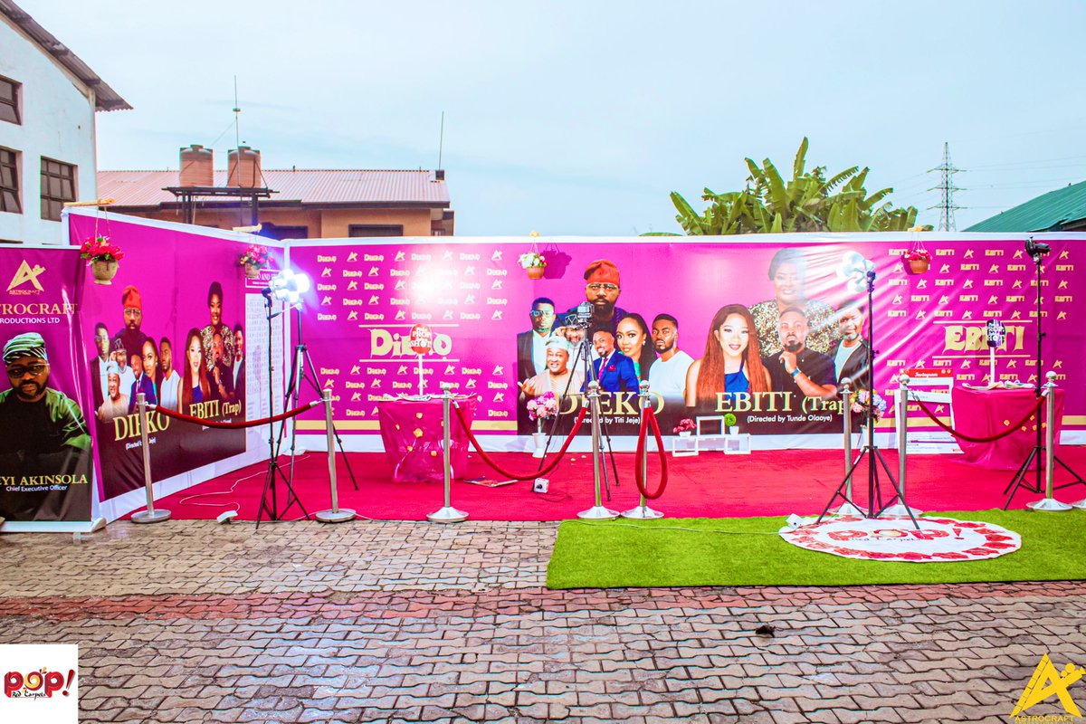 Pop_redcarpets's tweet photo. Take a look at our Red Carpet set up for the premieres of #Dieko and #Ebiti movies in the beautiful city of Lagos, Nigeria. 

#PopRedCarpet #TheMultiFunRedCarpet #MomentsYouWillLove https://t.co/etUirfLP3T