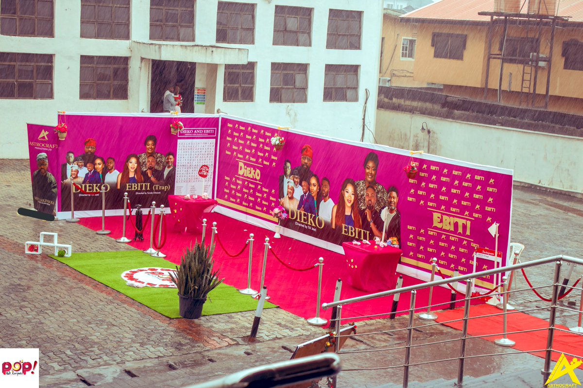 Pop_redcarpets's tweet photo. Take a look at our Red Carpet set up for the premieres of #Dieko and #Ebiti movies in the beautiful city of Lagos, Nigeria. 

#PopRedCarpet #TheMultiFunRedCarpet #MomentsYouWillLove https://t.co/etUirfLP3T