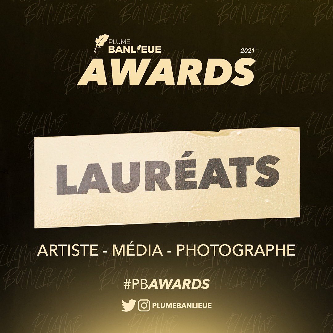 PlumeBanlieue's tweet photo. #PBAwards 2021 🏆
Les lauréats dans les catégories artiste, média et photographe de l’année sont @Nayra932, @TvCalcium et @thamikh 🎉 https://t.co/IVmHWaL4mU