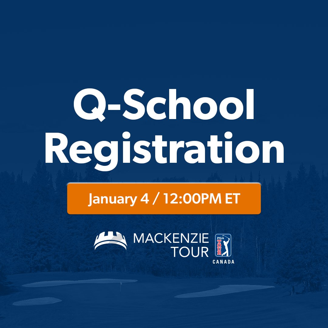 PGATOURAmericas's tweet photo. Qualifying School Registration for the 2022 @PGATOURCanada season opens on January 4th @ 12:00PM ET

More Info: https://t.co/tAIv0iVYJV https://t.co/Qke1YXwTfk