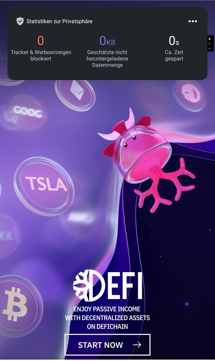 DragonvsLizzy's tweet photo. Wow, absolutly great! 😍Love it! Just downloaded #brave and got that sweet Jelly-DFI in my screen 💕 Very cool campain @defichainac 💪 hope to see more of this soon... @defichain #dfi And for everyone not invested: be sure to follow the link on the page 😉 https://t.co/PestiMpozb