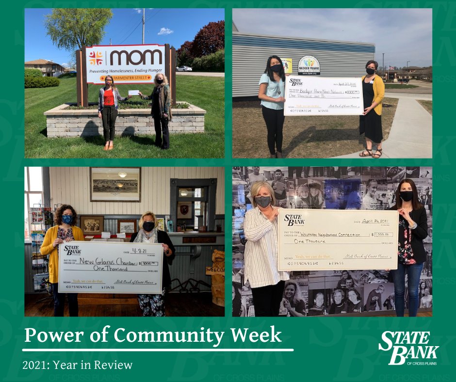 statebankofcp's tweet photo. Continuing our #YearInReview, today, we’re looking back to April’s #PowerOfCommunityWeek.

We’re hoping (and looking forward!) to getting back to the usual in-person volunteerism that we love doing so much in 2022! https://t.co/D5CyAYuv2j