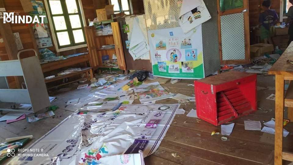 SAC Destroyed school,teaching materials&amp; documents of school in both Mindat and Pauk,Chin.The schools are led by Mindat-PDF PublicAdministrationEducationdepartment. <a href="/UNICEF/">UNICEF</a>  #CrimesAgainstHumanity #Dec28Coup    #WhatsHappeningInMyanmar